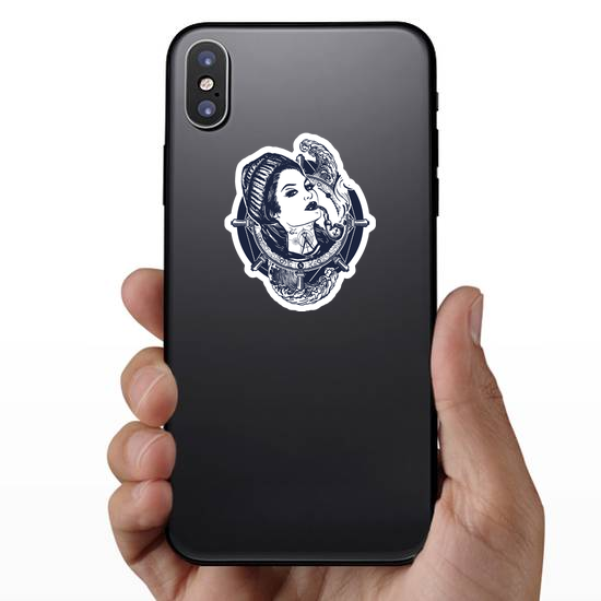 Woman Sailor Tattoo Pirate Sticker