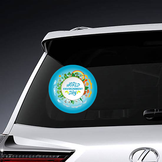 World Environment Day Green Earth Sticker
