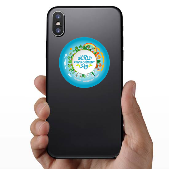 World Environment Day Green Earth Sticker