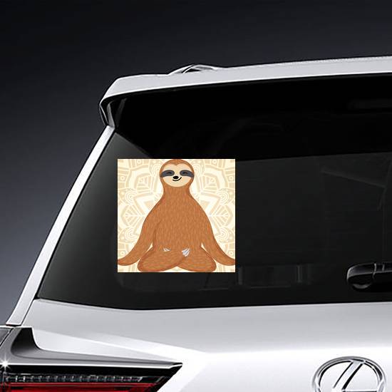 Yoga Sloth In Lotus Pose Sticker