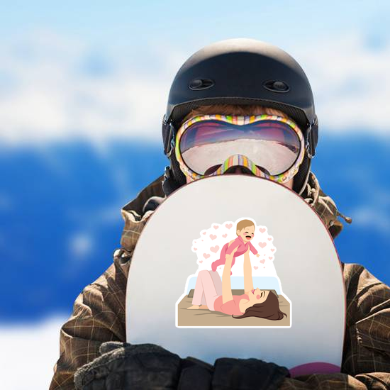 Young Mother and Baby Sticker