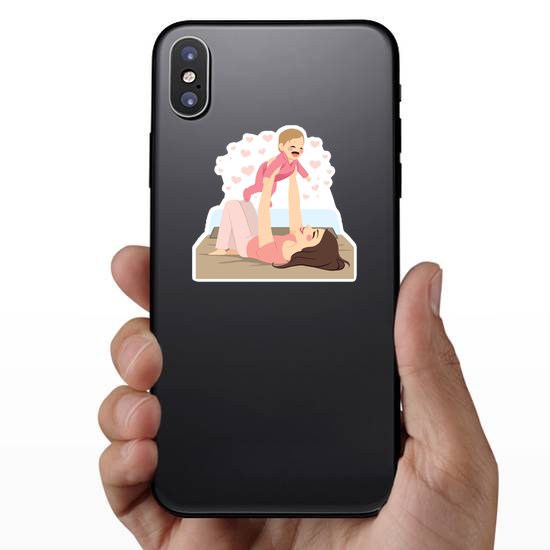 Young Mother and Baby Sticker