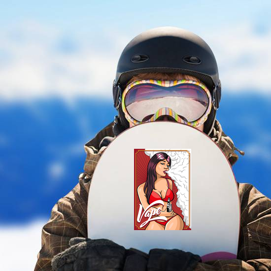 Young Sexy Woman Vaping Vape Sticker