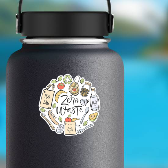 Zero Waste Collage Sticker