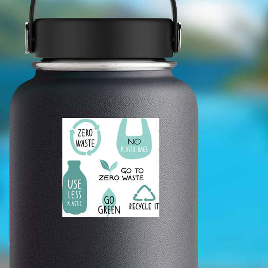 Zero Waste Life Slogan Sticker