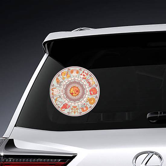 Zodiac Signs Circle Sticker example