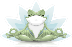 Funny Yoga Frog Sticker