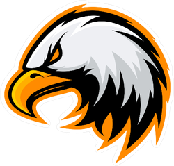 Furious Eagle Mascot Sticker