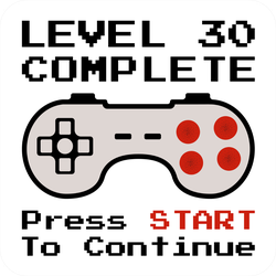 Gamer 30th Birthday Sticker