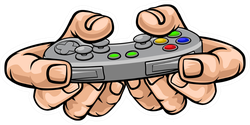 Gamer Hands Holding Controller Sticker