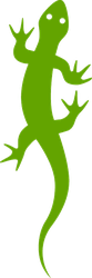 Gecko Lizard Flat Icon Sticker