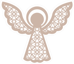 Geometric Christmas Angel Sticker