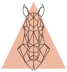 Geometric Horse Head Sticker
