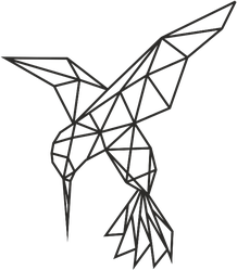 Geometric Hummingbird Sticker