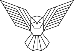 Geometric Owl Logo Sticker