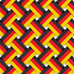 German National Colors Interlaced Stripes Sticker