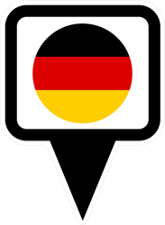 Germany Flag And Navigation Icon Sticker