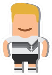Germany National Football Team Cartoon Sticker