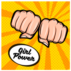 Girl Power Double Fist Sticker