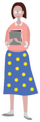 Girl With Glasses Reading Book In Pink Sticker