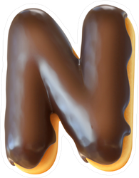 Glazed Donut Font Letter O Sticker