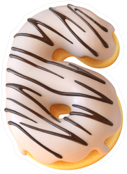 Glazed Donut Number 6 Sticker