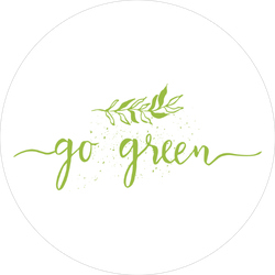 Go Green Calligraphy Sticker