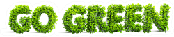 Go Green Made Of Leaves Sticker