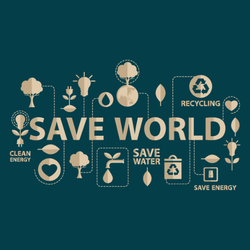 Go Green Save The World Sticker