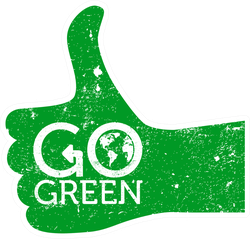 Go Green Thumbs Up Sticker