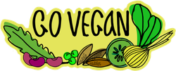 Go Vegan Sketch Sticker