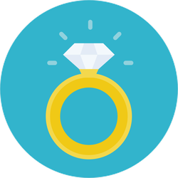 Gold Diamond Ring Sticker