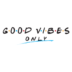 Good Vibes Only 90s Retro Tv Show Sticker