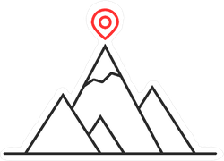 GPS Marker Mountain Sticker