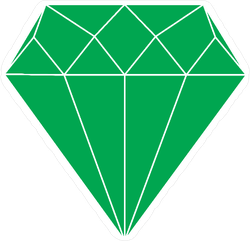 Green Diamond Sticker