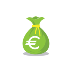 Green Euro Money Bag Sticker