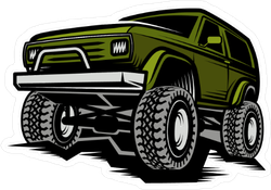 Green Off Road Vehicle Sticker
