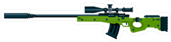 Green Sniper Rifle Sticker