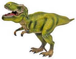 Green Tyrannosaurus Dinosaur Sticker