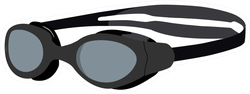 Grey Swimming Goggles Sticker