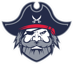 Greybeard Pirate Head Mascot Sticker