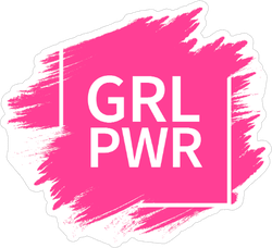 Grl Power Slogan Sticker