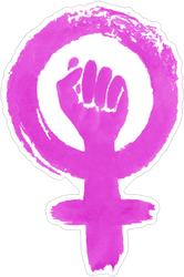 Grunge Feminism Protest Sticker