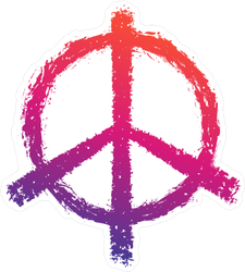 Grunge Peace Sign Sticker