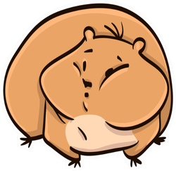 Hamster Cartoon Colorful Funny Animal Sticker
