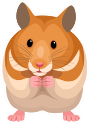 Hamster Illustration Sticker