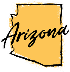 Hand Drawn Arizona State Sticker