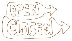 Hand Drawn Arrows As Bottles, Open & Closed Sticker