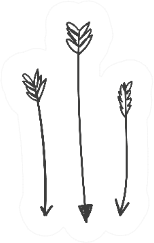 Hand Drawn Bohemian Arrows Sticker