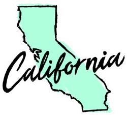 Hand Drawn California State Sticker
